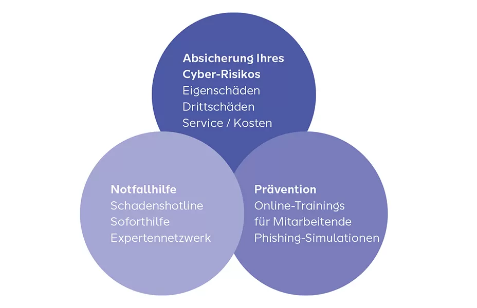 Drei Bestandteile des SIGNAL IDUNA Cyberschutzes 